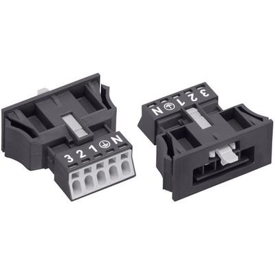 Wago - 890-715 Netz-Steckverbinder winsta mini Stecker, gerade Gesamtpolzahl: 4 + pe 16 a Schwarz 1