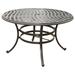 49 Inch Wynn Outdoor Patio Round Open Metal Dining Table, Black