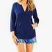 Lilly Pulitzer Tops | Lilly Pulitzer Upf 50+ Jules Popover In True Navy Size Medium | Color: Blue | Size: M