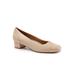 Wide Width Women's Daisy Block Heel by Trotters in Nude (Size 12 W)