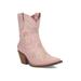 Women's Primrose Mid Calf Western Boot by Dingo in Pink (Size 6 1/2 M)