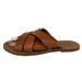 Madewell Shoes | Madewell The Boardwalk Brown Leather Criss Cross Strap Flat Sandals Size 6.5 | Color: Brown/Tan | Size: 6.5