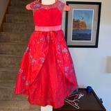 Disney Costumes | Disney Elena Of Avalor Red Costume Dress Up Dress Size 4-6 Small | Color: Red | Size: 4-6