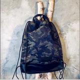 Coach Bags | Coach Terrain Drawstring Backpack With Camo Print | Color: Gray/Green | Size: Os