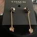 Coach Jewelry | Coach Good Over Sterling Silver Cz Flower/Ladybug Drop Earrings | Color: Silver | Size: Os