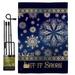 Breeze Decor Let It Snow Dream Winter Wonderland Impressions 2-Sided Polyester 19 x 13 in. Flag Set in Brown | 18.5 H x 13 W in | Wayfair