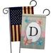 Breeze Decor 2 Piece Butterflies D Initial Friends Bugs & Frogs Impressions Decorative 2-Sided 19" x 13" Garden Flag Set in Black/Brown | Wayfair