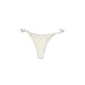 Swimsuit Bottoms: White Solid Swimwear - Women's Size Large