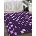 Indigo 108 x 84 x 0.08 in Area Rug - East Urban Home Geometric Machine Woven Light Purple/Dark Purple Area Rug Chenille | Wayfair