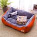 Tucker Murphy Pet™ Pet Nest Sleep House Comfortable Bed Dog Nest Cat Nest Four Seasons Soft Egg Tart Nest in Orange/Gray | Wayfair