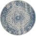 4' x round Ivory/Light Blue Nourison Tranquil(Traql) Area Rug - Nourison 99446808486