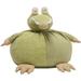 "Mina Victory Plush Lines Crocodile Pouf Green Plush Animals 18"" x 18"" - Nourison 798019062798"