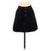 Zara Basic Denim Skirt: Black Solid Bottoms - Women's Size X-Small