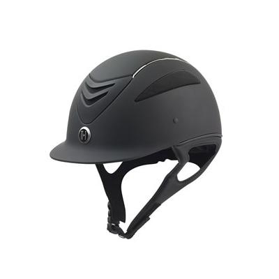 One K Defender Chrome Stripe Helmet - L - Long Oval - Black Matte - Smartpak