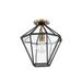 Troy Lighting Moss 1 Light Semi Flush Mount - C8211-PBR/TBK