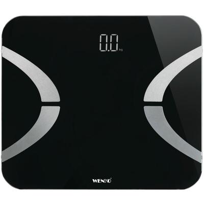 Analysewaage led mit Bluetooth Schwarz, Körperfettwaage, Schwarz, Glas schwarz, Kunststoff (abs) Image