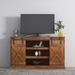 Farmhouse Sliding Barn Door TV Stand for TV up to 65 Inch