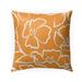 DOGWOOD SKETCH ORANGE Double Sided Indoor|Outdoor Pillow By Kavka Designs