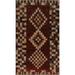 Checkered Moroccan Tribal Area Rug Hand-knotted Oriental Wool Carpet - 6'4" x 9'11"