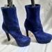 Jessica Simpson Shoes | Jessica Simpson Sexy Purplish Blue Suede Exotic Dancer High Heel Platforms 9 | Color: Blue | Size: 9