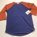 Lularoe Tops | Lularoe Randy Baseball Tee Shirt T-Shirt Small New Orange Blue | Color: Blue/Orange | Size: S