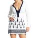 Athleta Dresses | Athleta Embroidered Desert Diamond Kimssa Dress | Color: Blue/White | Size: Xs