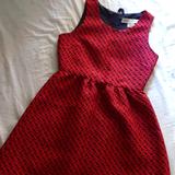 Anthropologie Dresses | Fit And Flare Anthro Dress | Color: Blue/Red | Size: 4