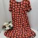 Lularoe Dresses | New Womens Carly Lularoe Big Flower Floral Orange Red Dress Short Sleeve 2xl | Color: Orange/Red | Size: Xxl