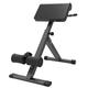 Roman Chair Abdominal Trainer, Heavy Duty Folding Roman Chair Hyperextension Bench Back Extension for Home Gym, Loads 330lbs (Color : Black)