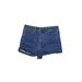 Forever 21 Denim Shorts: Blue Solid Bottoms - Women's Size 26 - Dark Wash