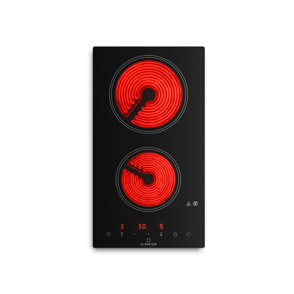 Klarstein VariCook Domino Glaskeramikkochfeld Halogen-Einbaukochfeld 3000W Schwarz Image
