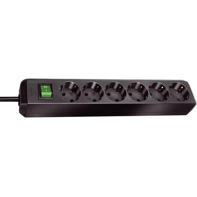 Brennenstuhl 1159500400 Steckdosenleiste mit Schalter 6fach Schwarz Schutzkontakt 1 St. Image