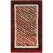 Checkered Gabbeh Kashkoli Oriental Wool Rug Hand-knotted Foyer Carpet - 3'1" x 4'11"