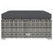 vidaXL Patio Ottoman Wicker Footrest w/ Cushion PE Rattan Wicker/Rattan in Gray | 11.81 H x 27.56 W x 27.56 D in | Wayfair 317514