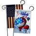 Breeze Decor July 4th Hot Air Balloon Impressions Decorative 2-Sided 19 x 13 in. Garden Flag, Polyester in Gray/Black | 18.5 H x 13 W in | Wayfair