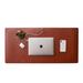 Ebern Designs Srija Desk Pad Faux Leather in Brown | 0.05 H x 35 W x 17 D in | Wayfair 63224DC138134ADE87DAA673BD56D713