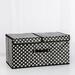 Latitude Run® Folding Double Cover Storage Fabric Box Fabric in Black/White | 9.84 H x 19.68 W x 11.81 D in | Wayfair