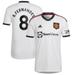 Men's adidas Bruno Fernandes White Manchester United 2022/23 Away Replica Player Jersey