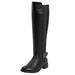 Wide Width Women's The Milan Regular Calf Boot by Comfortview in Black (Size 7 W)