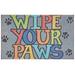 Wipe Your Paws Gray 1' 6" X 2' 6" by Mohawk Home in Gray