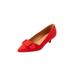 Wide Width Women's The Holland Slip On Pump by Comfortview in Bright Ruby (Size 12 W)