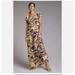 Anthropologie Dresses | Anthropologie Panther Ruffled Maxi Dress Brown Yellow Smocked Top Nwt | Color: Tan/Yellow | Size: M