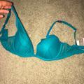 Victoria's Secret Intimates & Sleepwear | Brand New Vs Incredible Plunge Lightly Lined | Color: Blue/Green | Size: 32d