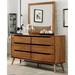 Fopp Mid-Century Modern 2-piece 6-Drawer Dresser and Mirror Set by Furniture of America