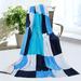 Fashion Life Soft Coral Fleece Patchwork Throw Blanket (59 by 78.7 inches)
