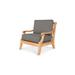 Adrien Teak Deep Seating Outdoor Club Chair with Sunbrella Cushion