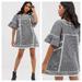 Free People Dresses | Free People Sunny Day Gingham Dress Xs | Color: Black/White | Size: Xs