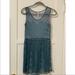 Free People Dresses | Free People - Sheer, Beaded, Slip Dress | Color: Blue/Gray | Size: Xs