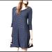 Anthropologie Dresses | Anthro Saturday Sunday Small Narva Swing Dress | Color: Black/Blue | Size: S