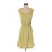 Old Navy Casual Dress - Mini Scoop Neck Sleeveless: Yellow Print Dresses - Women's Size X-Small